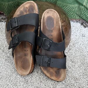 Birkenstock Black vegan Leather Sandals